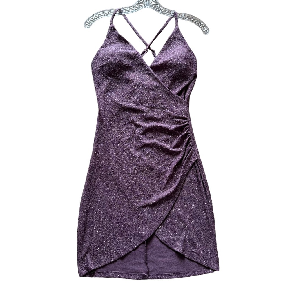 Speechless Juniors Spaghetti Strap Mauve Purple Glitter Dress Sz 5
